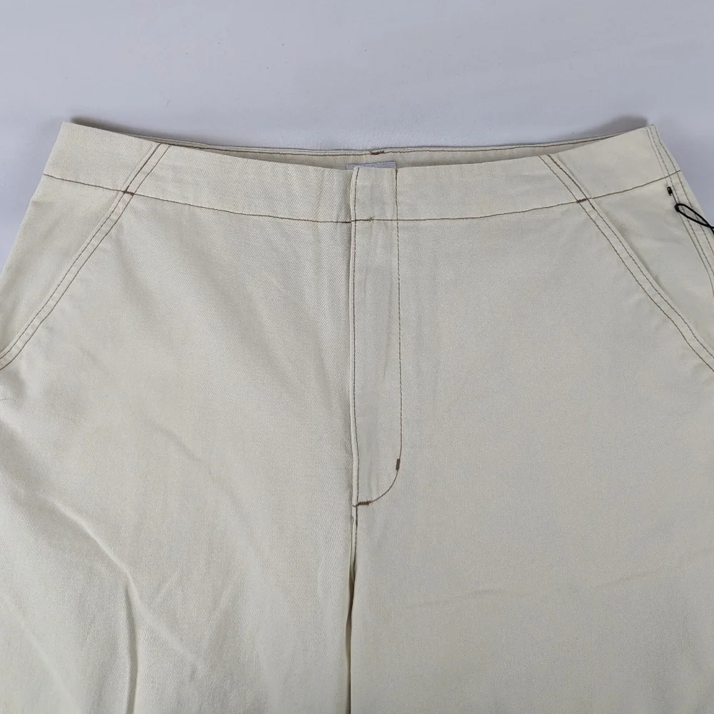 RVCA Back Bay Pant Relaxed Wide Leg Chino Utility 100% Cotton Latte 31 NWT